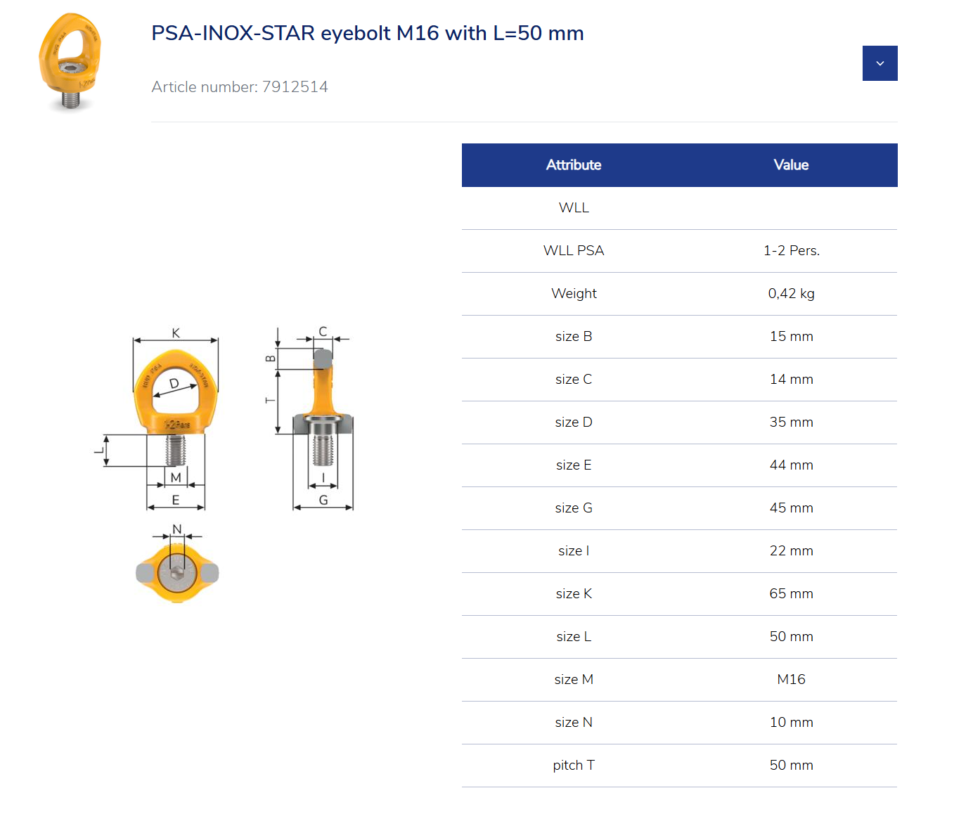 tabell-psa-inox-m16-l50